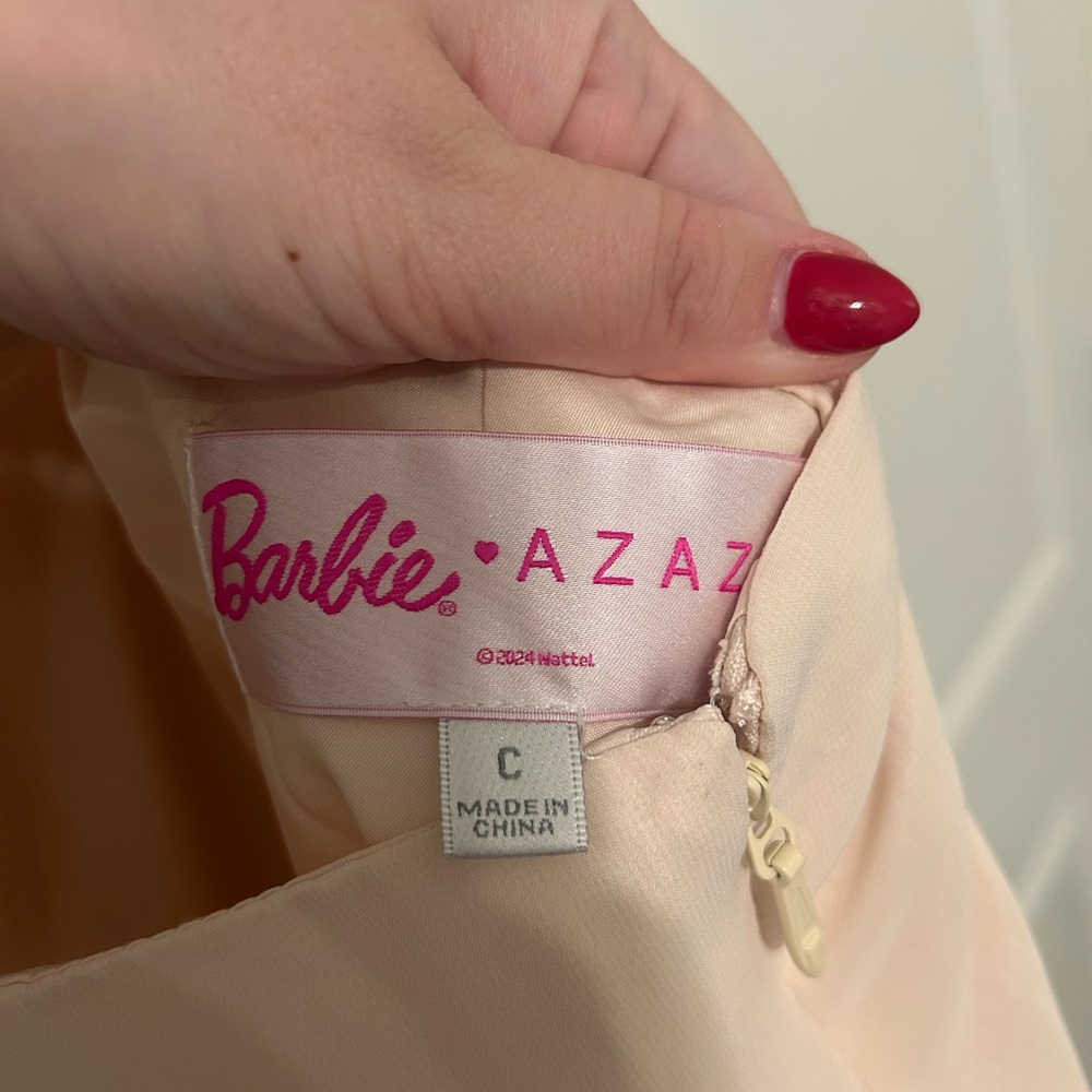 Azazie x Barbie Sweetheart Pleated Ruffle Chiffon Mermaid Dress - Picture 11 of 13